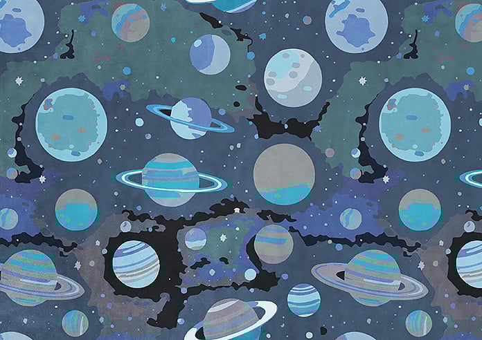 Interstellar, Ocean - Motorised Roman Blind - Image 7